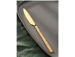 Нож столовый из нержавеющей стали Magistro «Олин GOLD», длина 22,5 см, на подвесе, цвет золотой #415625