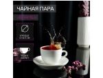 Чайная пара фарфоровая Magistro «Бланш», 2 предмета: чашка 200 мл, блюдце d=14,5 см, цвет белый #415967