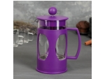 Чайник заварочный френч - пресс Доляна «Оливер», 600 мл, стекло, цвет фиолетовый #416064