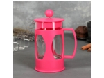 Чайник заварочный френч - пресс Доляна «Оливер», 600 мл, стекло, цвет розовый фуксия #416067
