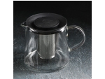 Чайник стеклянный заварочный Magistro «Локи», 1 л, 17,5×13×12,5 см, с металлическим ситом, цвет чёрный #416490