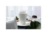 Чайная пара фарфоровая Magistro Сrotone, 2 предмета: чашка 220 мл, блюдце d=15 см, цвет белый #416609