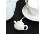 Ситечко для чая Доляна «Чайник», 5,5 см, цвет белый #417209