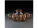 Набор для напитков из стекла Magistro «Голден», 5 предметов: кувшин 1 л, 4 кружки 350 мл, цвет золотой #417578