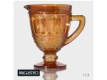 Кувшин стеклянный Magistro «Ла-Манш», 1,1 л, цвет янтарный #417606