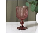 Бокал из стекла для вина Magistro «Грани», 250 мл, 8×14,5 см, цвет сиреневый #417724