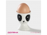 Подставка для яиц Доляна «Панда», 5×5×6,2 см, цвет белый #418657