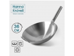 Сковорода-Wok из нержавеющей стали Hanna Knövell Chief, 6 л, d=36 см, с ручкой #419006