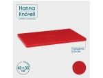 Доска профессиональная разделочная Доляна, 40×30 см, толщина 1,8 см, цвет красный #419517