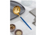Половник цельнотянутый Magistro, «Грэйс», h=24 см, цвет ручки голубой, цвет головы золотой #419867
