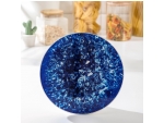 Доска разделочная стеклянная Доляна «Голубой Агат», d=20 см, цвет синий #419906