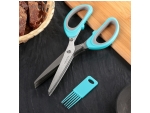 Ножницы кухонные для зелени Доляна «Кольца», 19 см, цвет МИКС #420709