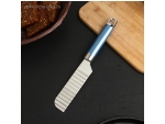 Нож для фигурной нарезки Доляна Lаgооnа, 25 см, нержавеющая сталь, цвет голубой металлик #421619