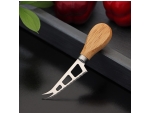 Нож для сыра Доляна «Ломоть», ручка из гевеи, 13,2×3,2 см #422244