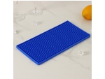 Барный коврик Доляна, 30×15×0,9 см, резина, цвет синий #423012