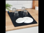 Черный коврик для сушки посуды «Лофт» (38х50 см) #423035