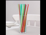 Цветные одноразовые трубочки для коктейля «Кола» - 1000 шт. #423116