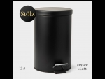 Черное мусорное ведро с педалью Stölz (12 литров) #424251