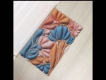Щетинистый придверный коврик с цветочным рисунком (45х75 см) #424571