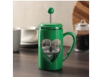 Чайник заварочный френч - пресс Доляна «Комплимент», 600 мл, стекло, цвет зелёный #424687