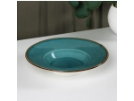 Тарелка керамическая для пасты Magistro «Церера», 160 мл, d=21 см, цвет голубой #424756
