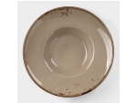 Тарелка фарфоровая для пасты Magistro «Церера», 160 мл, d=21 см, цвет коричневый #424762