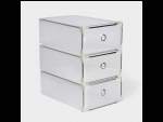 Белые выдвижные коробки для хранения обуви (20х31х11 см) - 3 шт. #424873