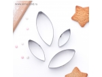 Набор форм для вырезания печенья «Лепестки лилии», 4 шт, цвет хромированный #426768