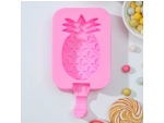 Форма для мороженого Доляна «Ананас», силикон, 14×7,5×2,5 см, цвет розовый #427040