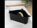 Черный держатель на раковину для кухонных мелочей (26х14х9 см) #427637