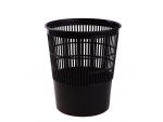 Черная сетчатая корзина для бумаг и мусора «Стамм» (объем 14 литров) #437695