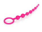 Розовая анальная цепочка Play Beads - 24,8 см. #50487