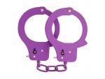 Фиолетовые наручники из листового металла с ключами BONDX METAL CUFFS #50527