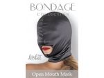 Чёрная шлем-маска Open Mouth Mask с вырезом для рта #55037