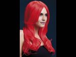 Красный парик с длинной челкой Khloe #55437