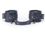 Тёмно-синие кожаные наручники No Bounds Collection Wrist Cuffs #55658