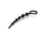 Чёрная анальная цепочка из силикона Coco Licious Play Beads - 24,8 см. #56786