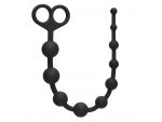 Чёрная анальная цепочка Orgasm Beads - 33,5 см. #56974