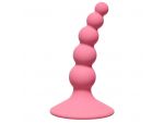 Розовая анальная пробка Ribbed Plug Pink - 10,5 см. #57241