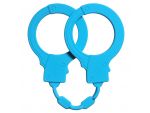 Голубые силиконовые наручники Stretchy Cuffs Turquoise #57253