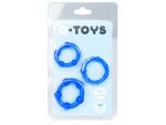Набор из 3 синих эрекционных колец A-toys #58380