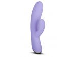 Фиолетовый вибратор с клиторальной стимуляцией Cecilia - 18,7 см. #59587