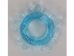 Голубое эрекционное кольцо "Снежинка" #60623