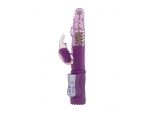 Фиолетовый вибратор Vibrating Rabbit с клиторальным отростком - 22 см. #60777