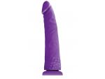 Фиолетовый фаллоимитатор без мошонки Pleasures Thin 8 Dildo - 20 см. #61449