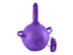 Фиолетовый надувной мяч с вибронасадкой Vibrating Mini Sex Ball - 15,2 см. #61478