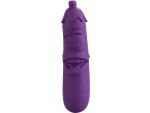 Фиолетовый мини-вибратор Wild Aubergine в виде баклажана #64540