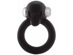 Чёрное виброкольцо Shadow Skull Cockring с черепом #64554