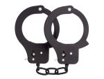 Чёрные наручники из листового металла BONDX METAL CUFFS BLACK #64883