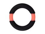 Чёрное эрекционное кольцо NEON STIMU RING 32MM BLACK/ORANGE #64912